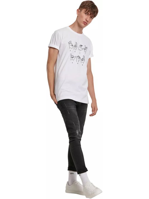 Camiseta fu sign language para hombre - mister tee - Kiabi