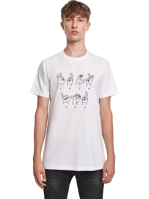 Camiseta fu sign language para hombre - mister tee - Kiabi