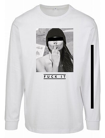 Camiseta fuck it de manga larga para hombre - mister tee