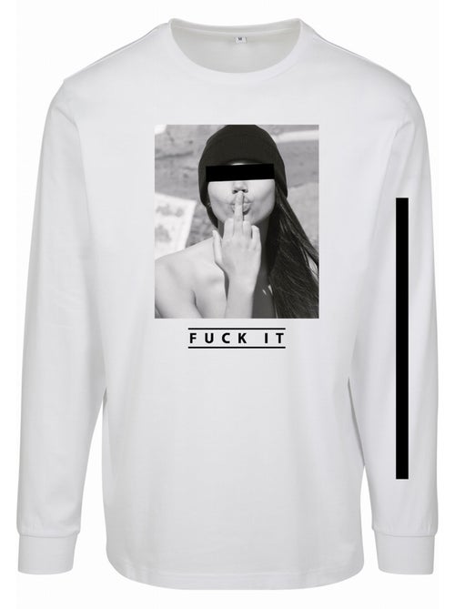 Camiseta fuck it de manga larga para hombre - mister tee - Kiabi