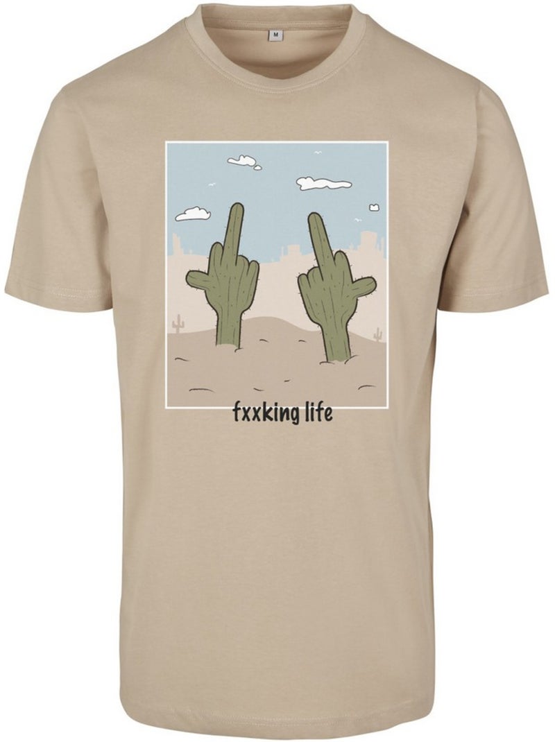 Camiseta fucking life para hombre - mister tee Beige - Kiabi