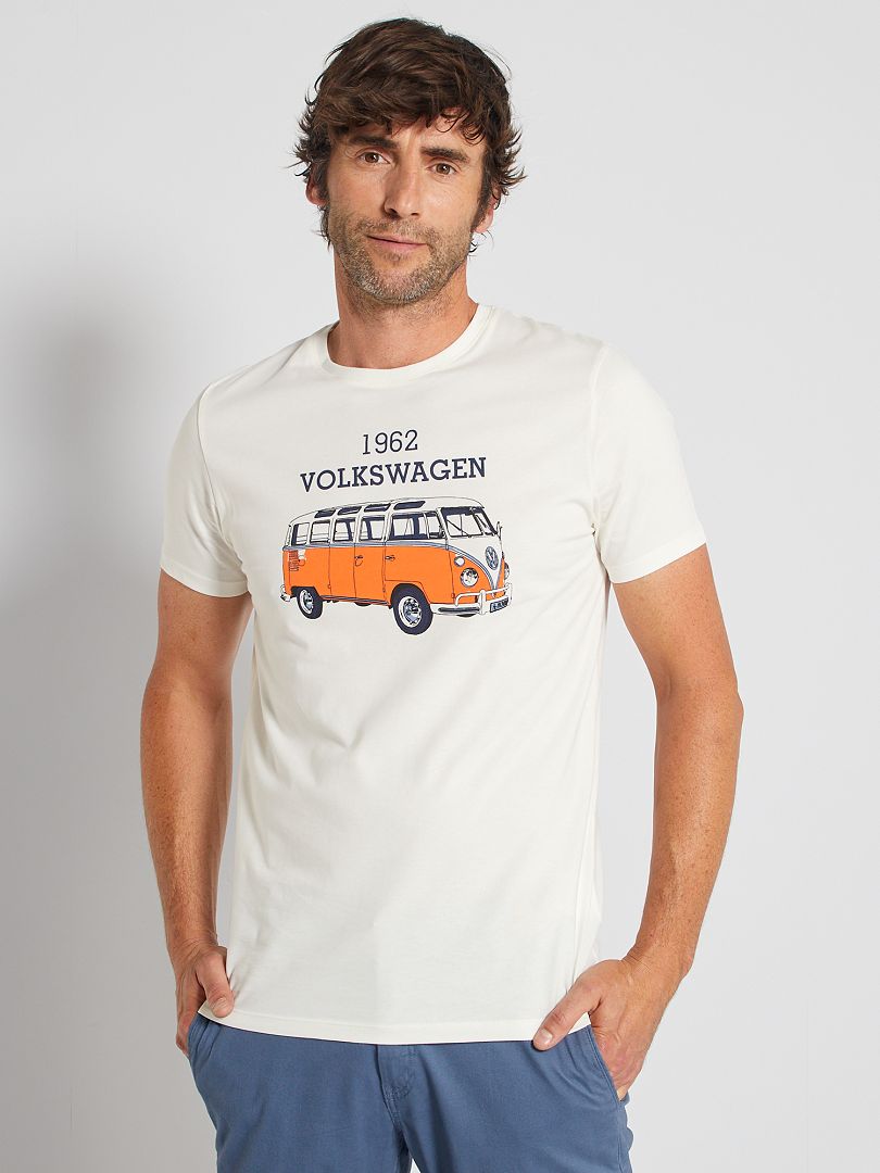 testigo sin cable Casa Camiseta furgoneta 'Volkswagen' - blanco nieve - Kiabi - 10.00€