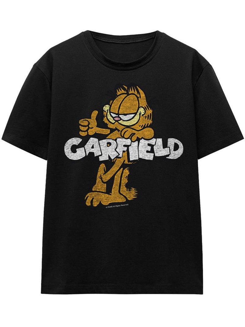 Camiseta garf retro para adultos unisex - garfield Negro - Kiabi