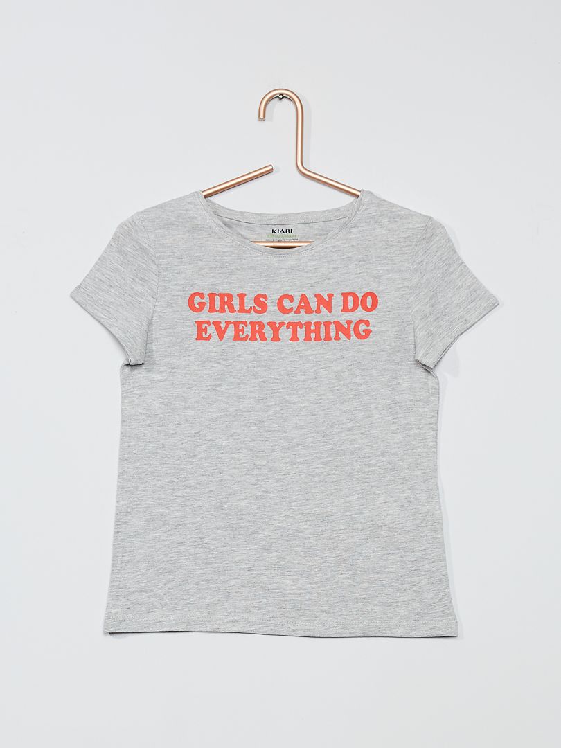 Camiseta  'girls' GRIS - Kiabi