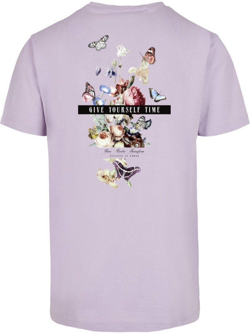 Camiseta give yourself time para hombre - mister tee Malva lila - Kiabi