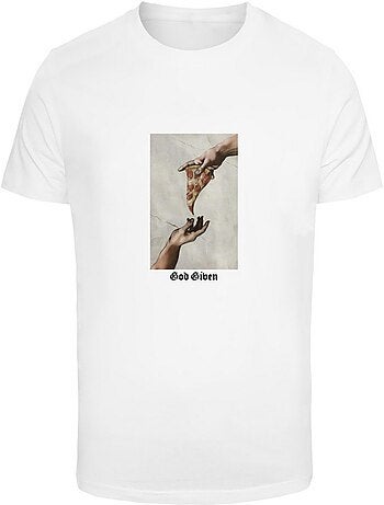 Camiseta god given pizza para hombre - mister tee