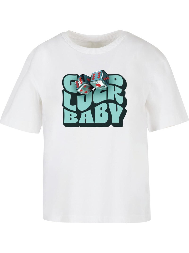 Camiseta good luck baby para mujer - miss tee Blanco - Kiabi