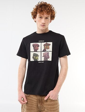 Camiseta 'Gorillaz' de algodón liso