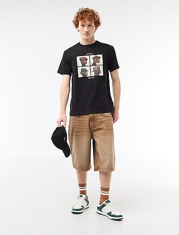 Camiseta 'Gorillaz' de algodón liso
