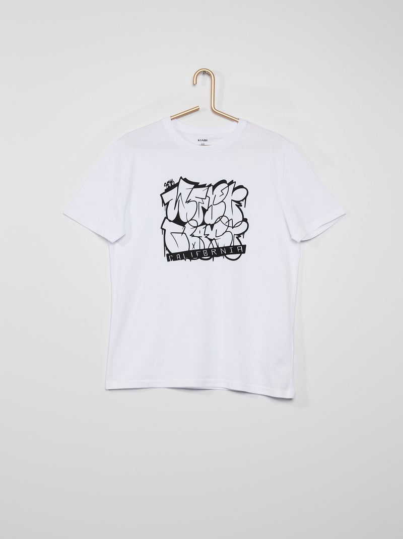 Camiseta 'graffiti' BLANCO - Kiabi