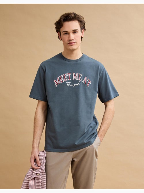 Camiseta gruesa bordada, MO Fashion - Kiabi