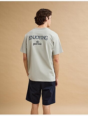 Camiseta gruesa bordada, MO Fashion