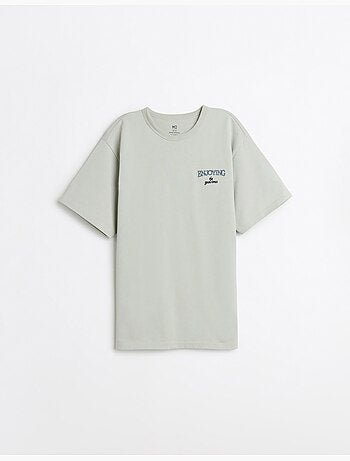 Camiseta gruesa bordada, MO Fashion
