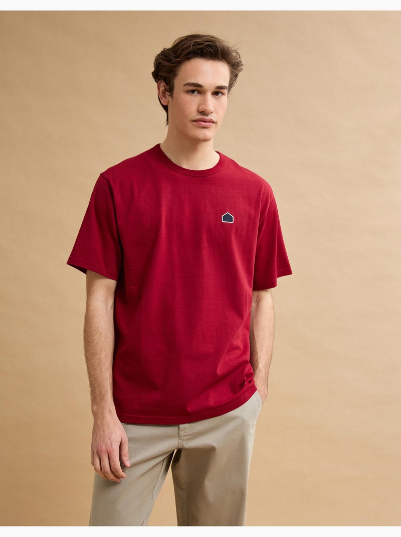 Camiseta gruesa bordada, MO Fashion Rojo - Kiabi