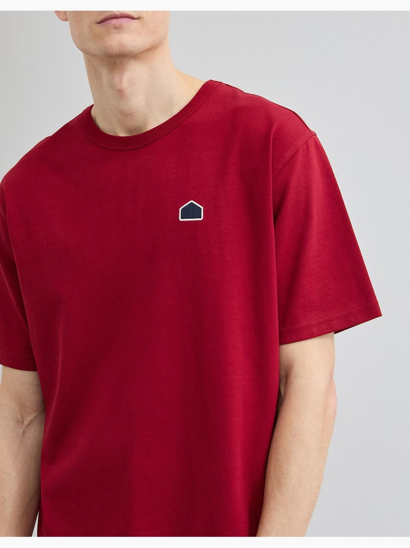 Camiseta gruesa bordada, MO Fashion Rojo - Kiabi