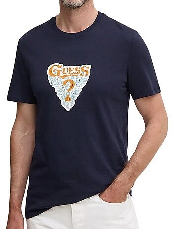 Camiseta Guess de Hombre con Estampado Abstracto
