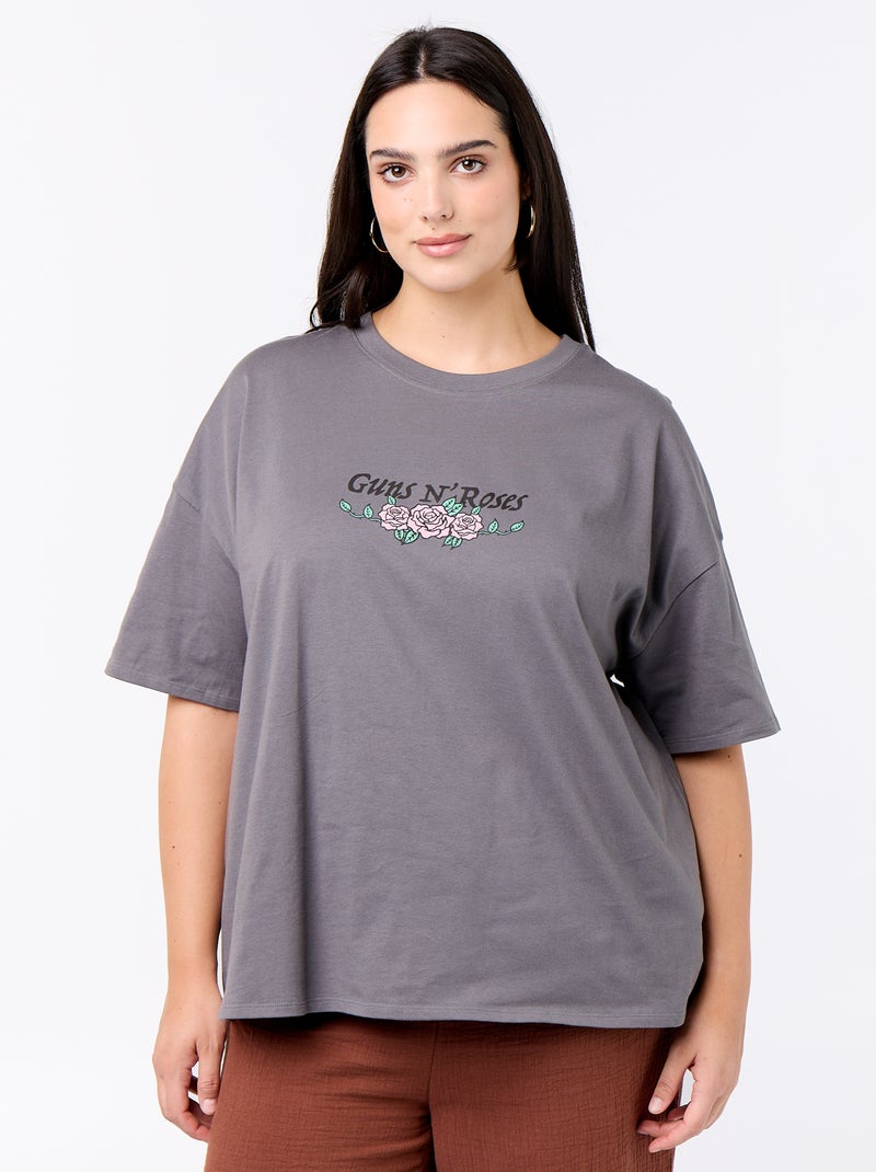 Camiseta 'Guns n' Roses' de manga corta Gris - Kiabi