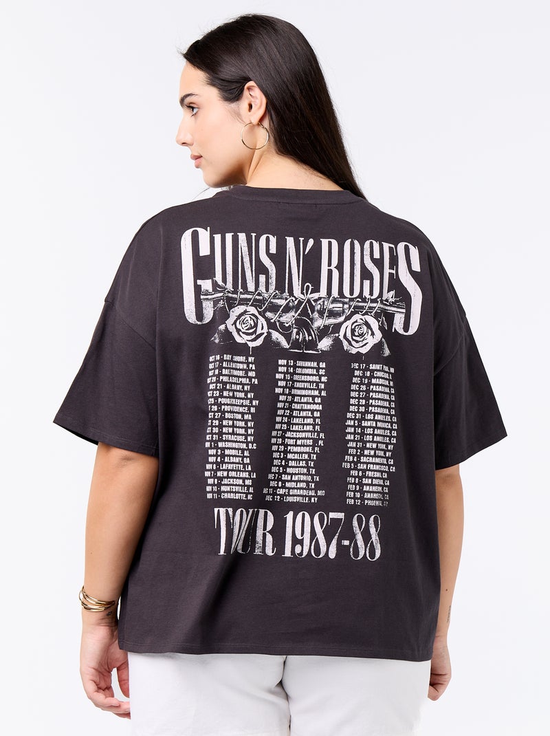 Camiseta 'Guns n' Roses' de manga corta Negro - Kiabi