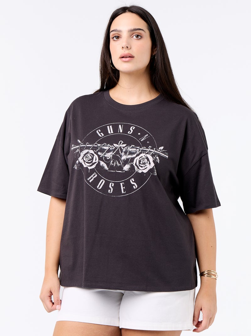 Camiseta 'Guns n' Roses' de manga corta Negro - Kiabi