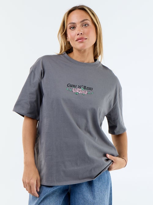 Camiseta \'Guns N\'Roses\' de manga corta estampada por delante y por detrás - Kiabi