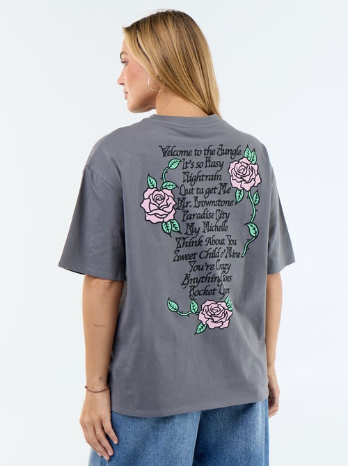 Camiseta \'Guns N\'Roses\' de manga corta estampada por delante y por detrás - Kiabi