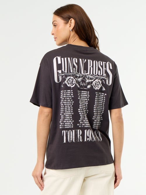 Camiseta \'Guns N\'Roses\' de manga corta estampada por delante y por detrás - Kiabi