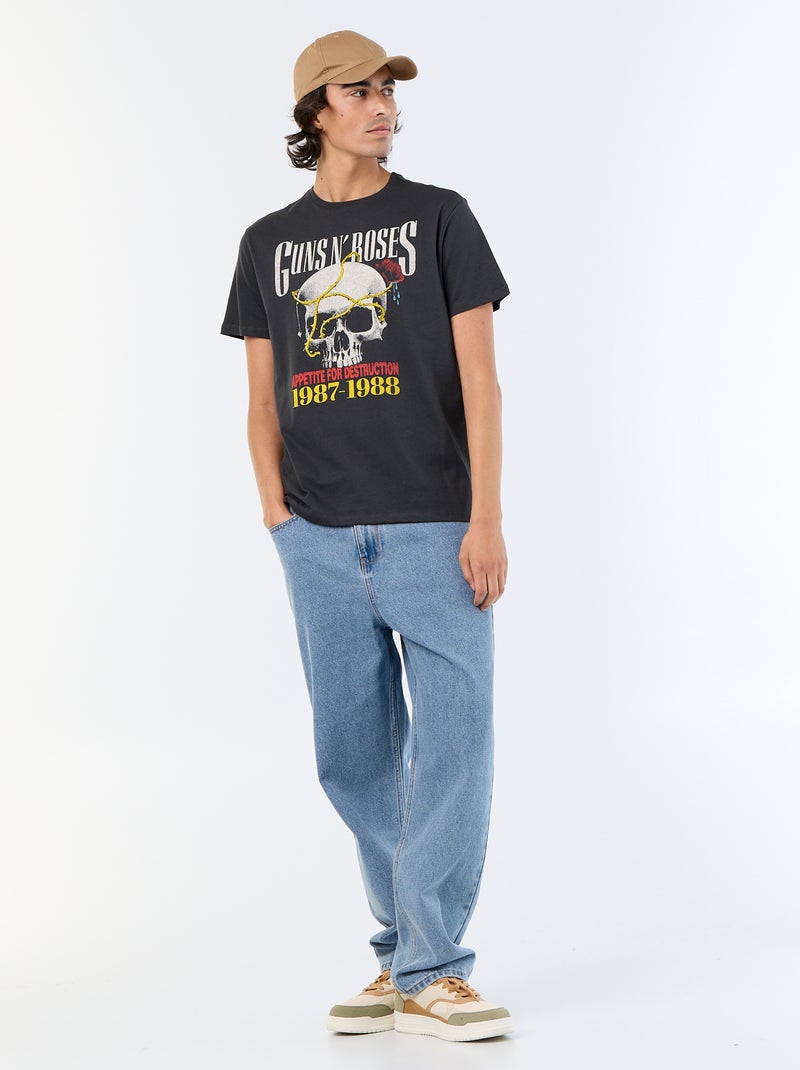 Camiseta 'Guns N'Roses' de manga corta Negro - Kiabi