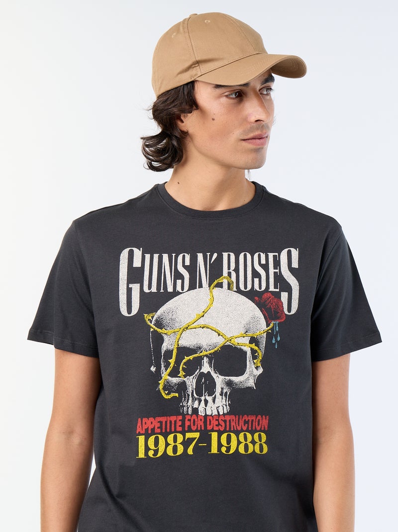 Camiseta 'Guns N'Roses' de manga corta Negro - Kiabi
