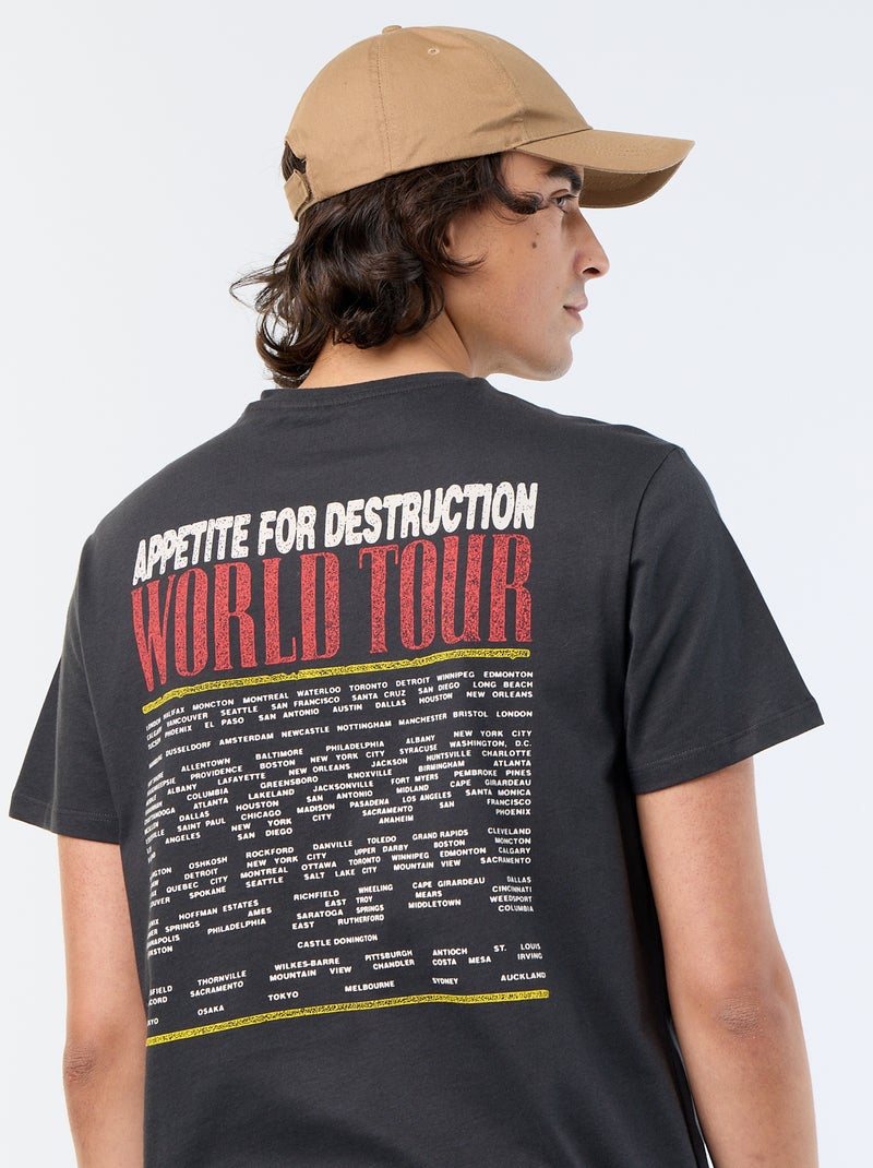 Camiseta 'Guns N'Roses' de manga corta Negro - Kiabi