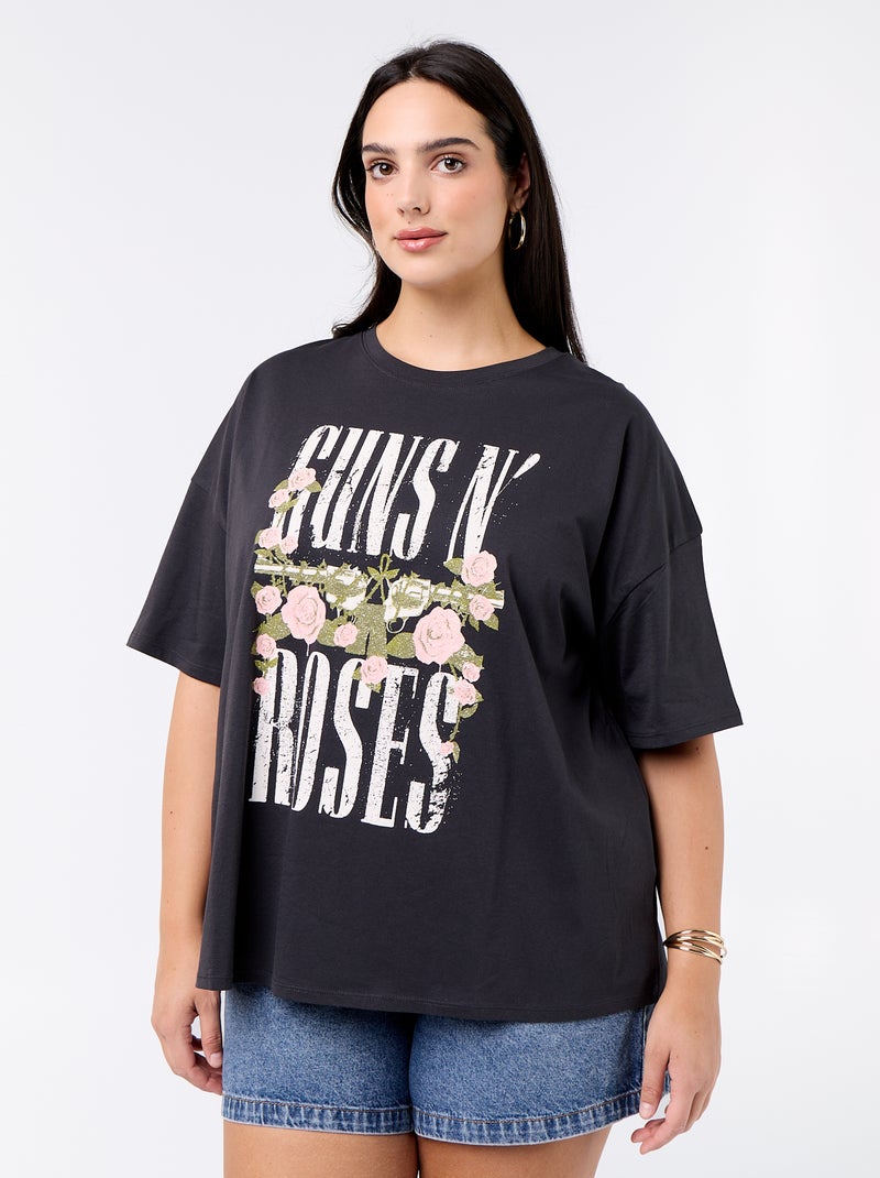 Camiseta 'Guns'n'Roses' de manga corta Negro - Kiabi