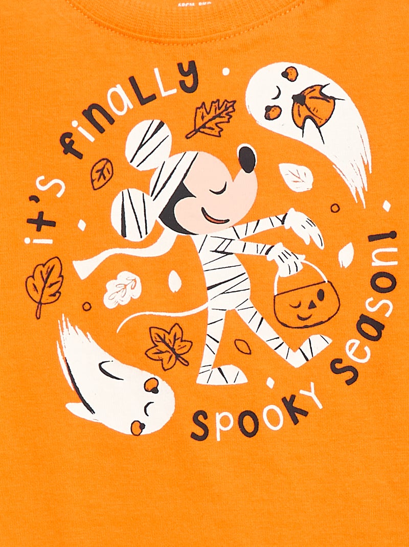 Camiseta Halloween 'Mickey' de algodón Naranja - Kiabi