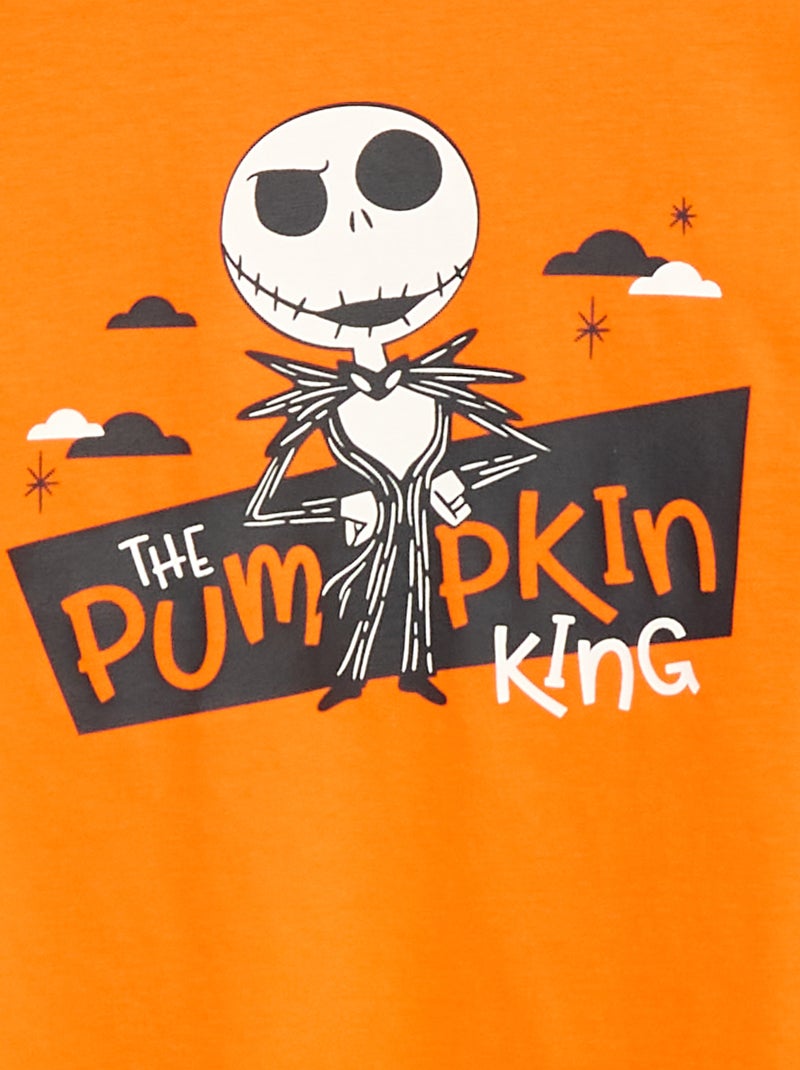 Camiseta Halloween 'Señor Jack' de algodón Naranja - Kiabi