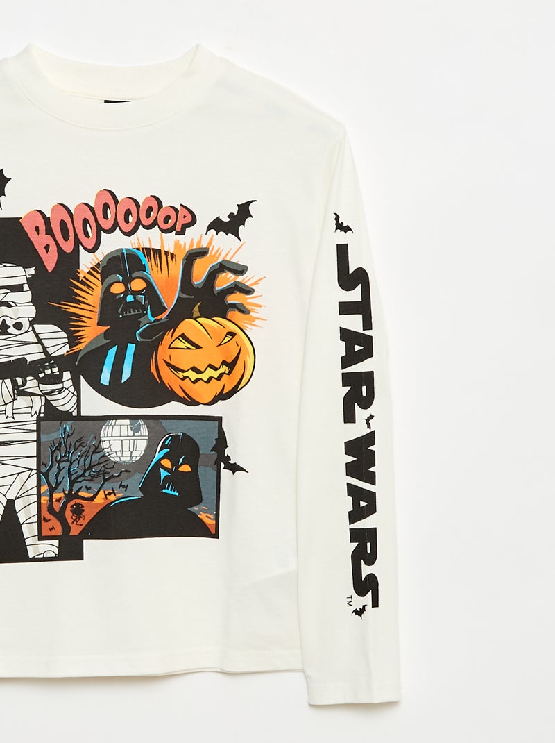 Camiseta Halloween 'Star Wars' de punto de algodón Blanco - Kiabi