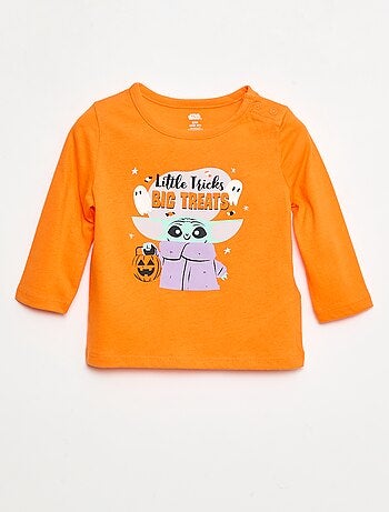 Camiseta Halloween 'Star Wars' 'Grogu' de algodón