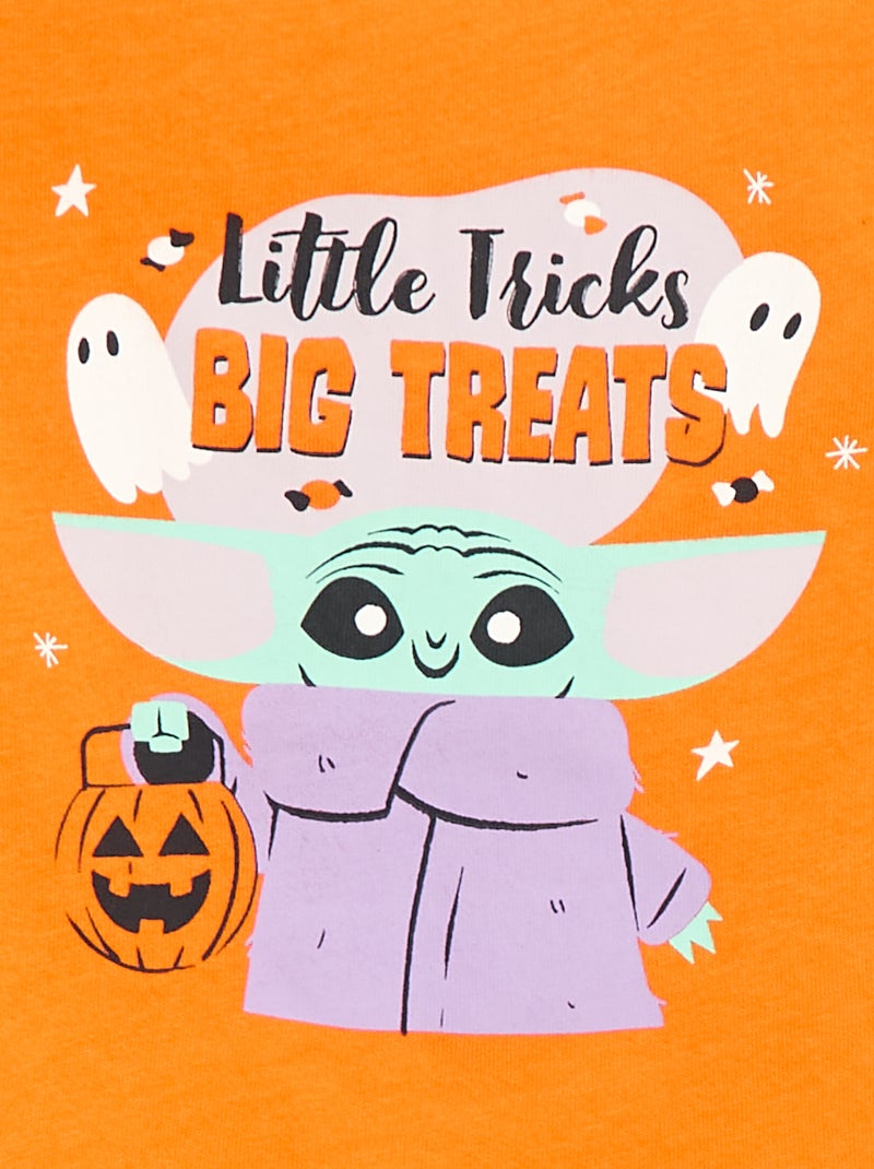 Camiseta Halloween 'Star Wars' 'Grogu' de algodón Naranja - Kiabi