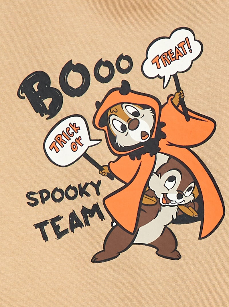 Camiseta Halloween 'Tic y Tac' de algodón Beige - Kiabi