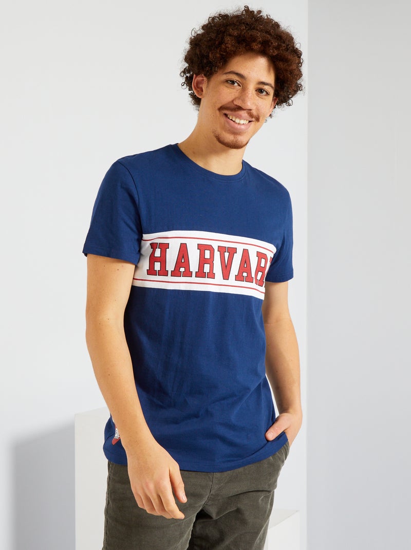 Camiseta 'Harvard University' azul marino - Kiabi