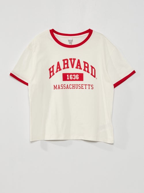 Camiseta 'Harvard University' de punto - Kiabi