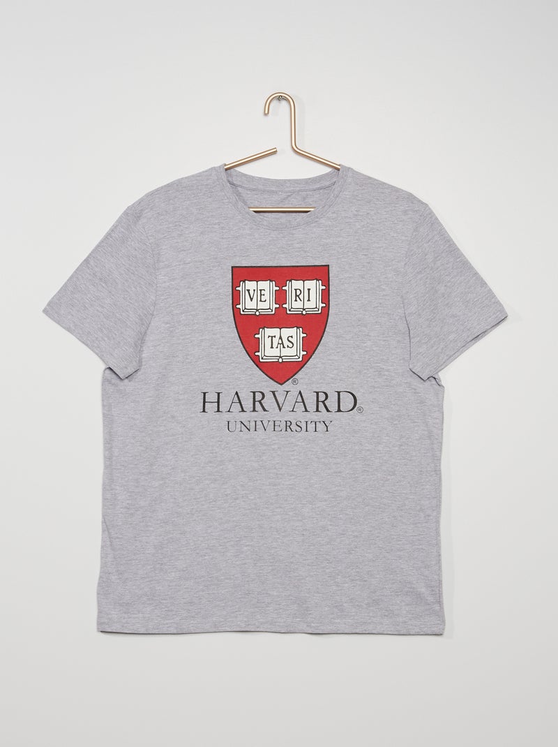 Camiseta 'Harvard University' gris chiné - Kiabi