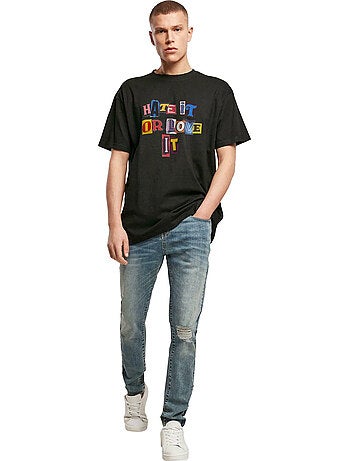 Camiseta hate it or love it para hombre - mister tee