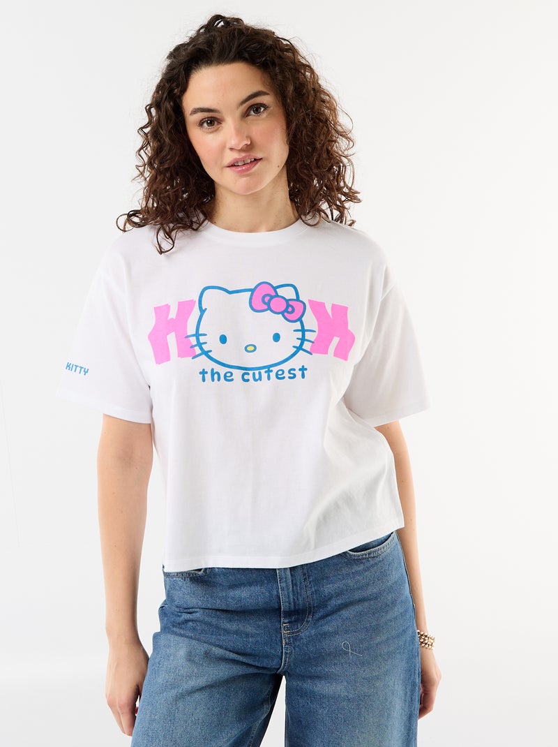 Camiseta "Hello Kitty" de manga corta Blanco - Kiabi