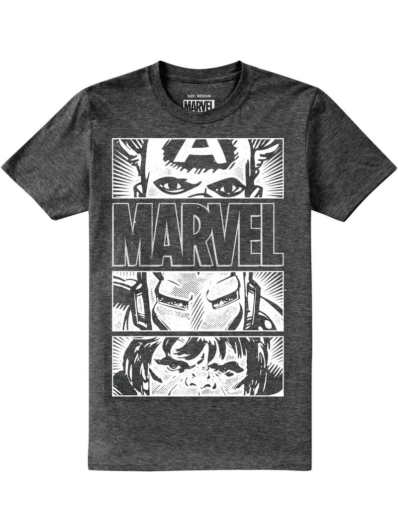 Camiseta heroes eyes de luz para hombre - marvel Gris oscuro - Kiabi