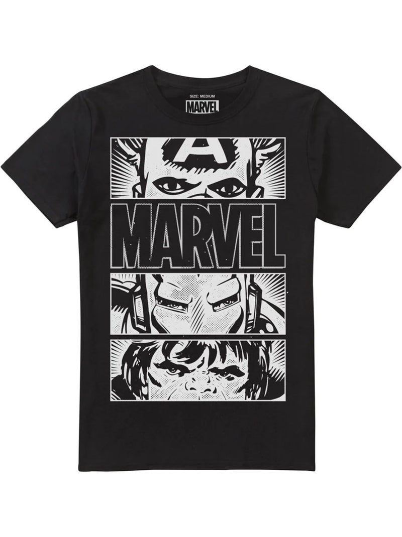 Camiseta heroes eyes de luz para hombre - marvel Negro Gris - Kiabi