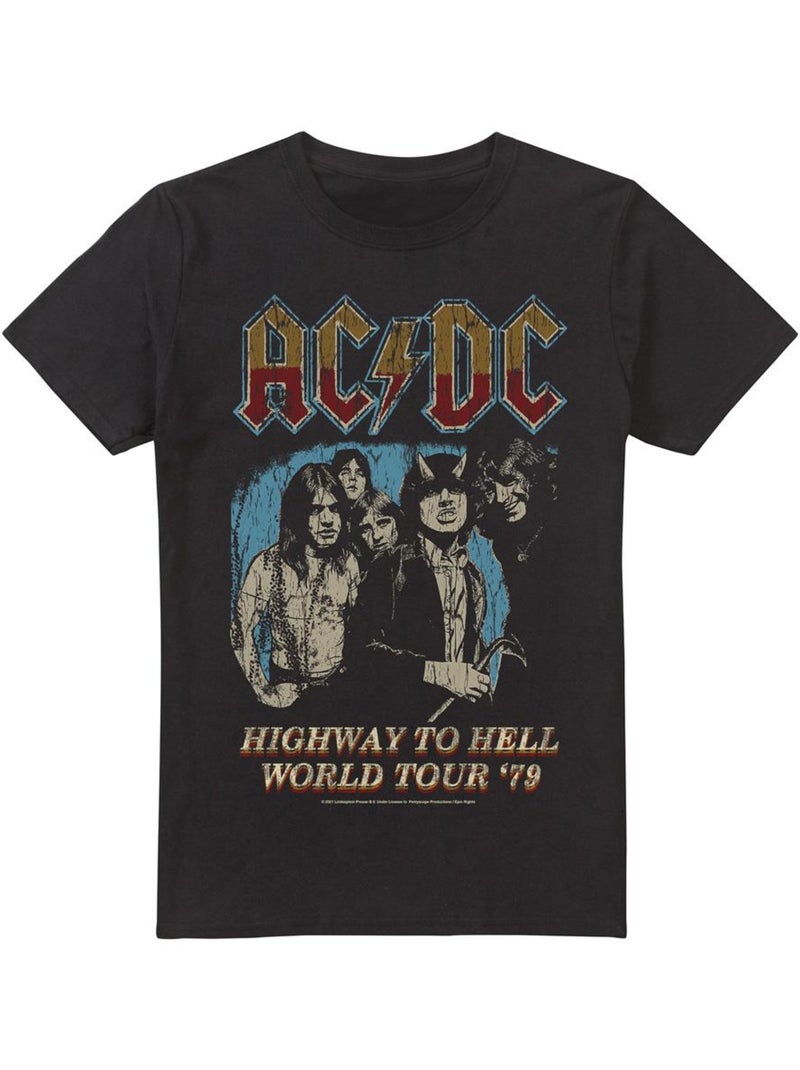 Camiseta highway world tour 79 para hombre - acdc Negro - Kiabi
