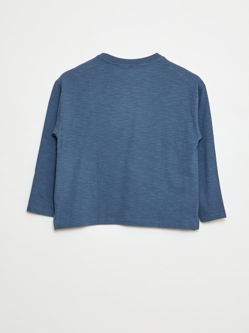 Camiseta holgada con bolsillo canguro - Kiabi