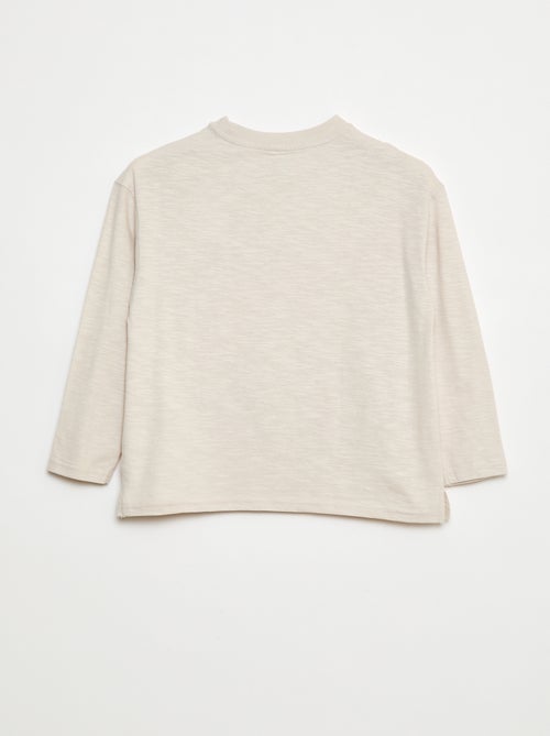 Camiseta holgada con bolsillo canguro - Kiabi