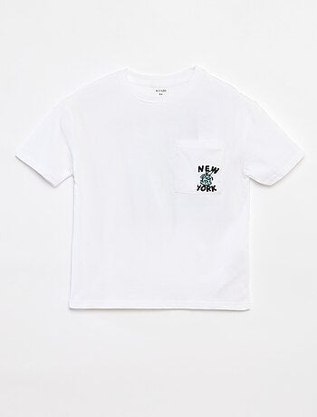 Camiseta holgada con bolsillo en el pecho