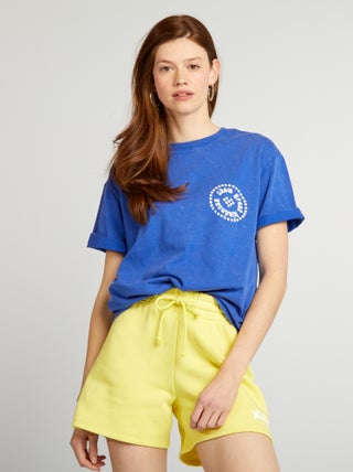 Camiseta holgada estampada