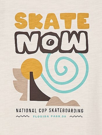 Camiseta holgada estampada skate