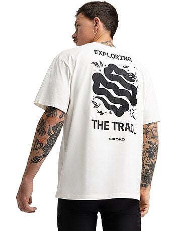 Camiseta holgada manga corta cicloturismo hombre ciclismo hombre exploring sand